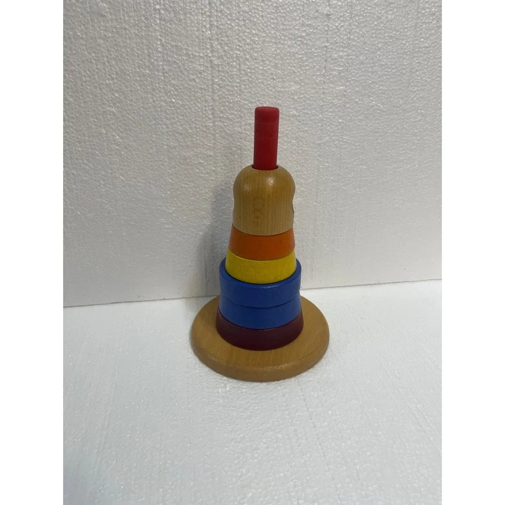 IKEA Wood Stacking  Rings‎ Toy Baby  Toddler Puzzle Learning Colors # 17917